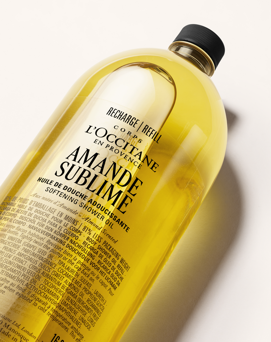 Almond (Amande) Shower Oil Refill, Refill - 500ml Almond (Amande) Shower Oil Refill