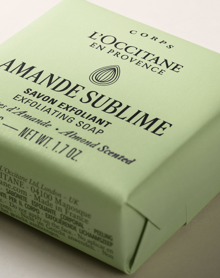 almond  amande  scrubing soap