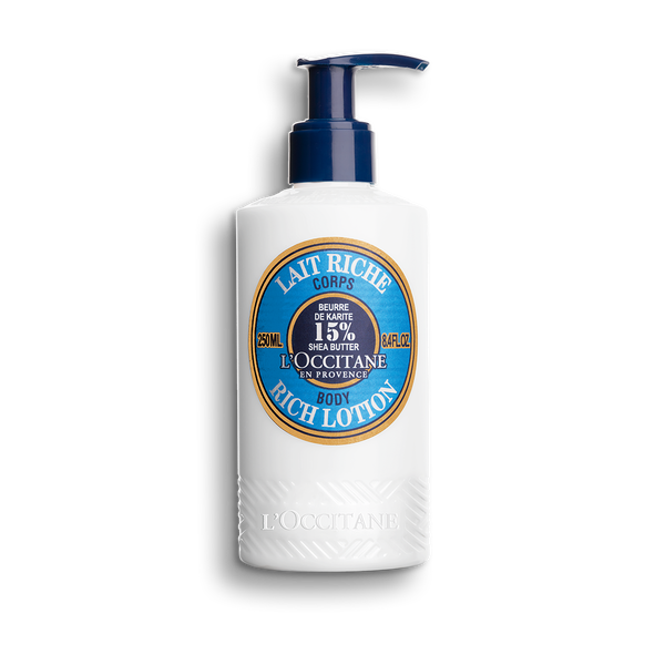 shea butter rich body lotion