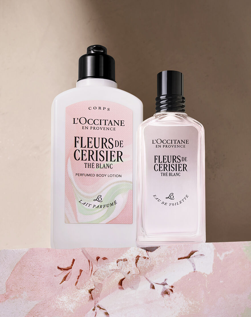 fleurs de cerisier th  blanc  cherry blossom  perfumed body lotion
