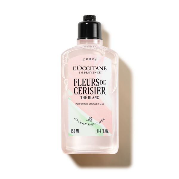 fleurs de cerisier th blanc cherry blossom perfumed shower gel